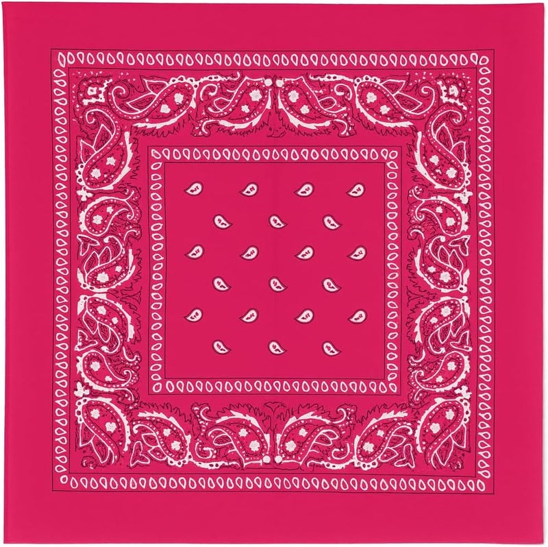 3 Pack Paisley Bandanas – 100% Cotton Square 21x21 Head Wrap, Headband, Face Cover, Neck Scarf for Men & Women